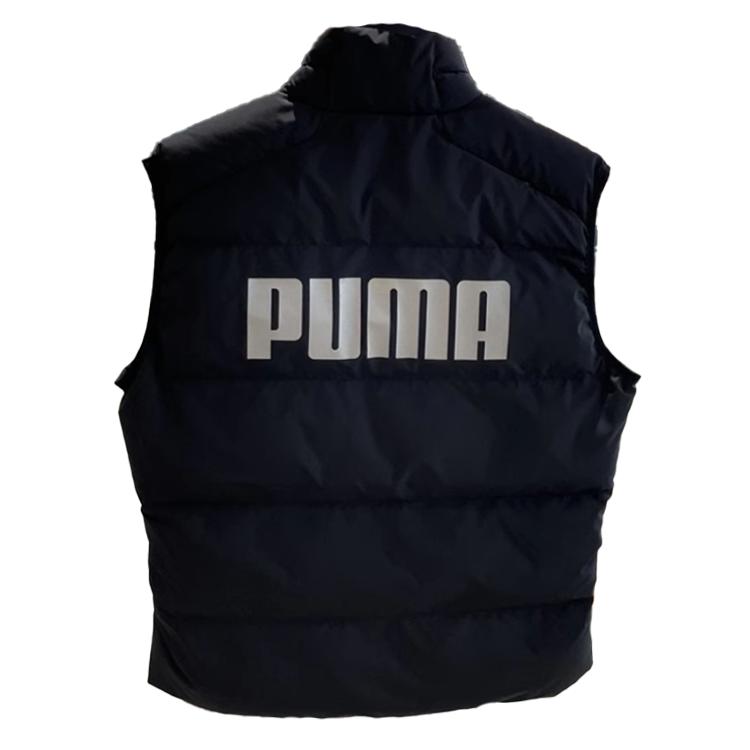 Puma Stand Collar Casual Versatile Quilted Vest Unisex Vests Black 538607-01