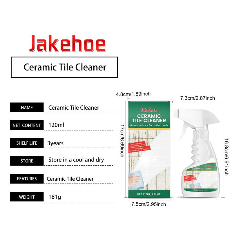 Jakehoe Fliesenreiniger Spray Fleckenentferner Reinigt Fliesenarbeitsplatte Mehrzweck-Fliesenreiniger für Zuhause