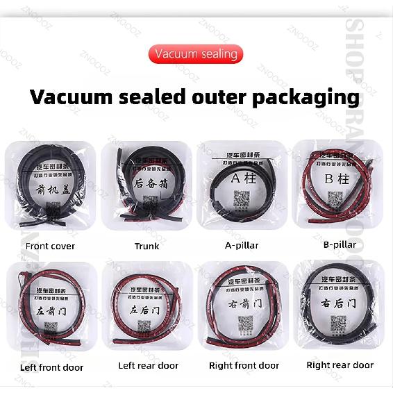 For Dodge Challenger Car Door Seal Strip Rubber Double Layer Sealing Protector Soundproof Seal Dustproof Seal Strip 12PCS
