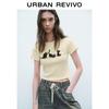 UR2026 Women's Pastel Cat Print Short Sleeve T-Shirt