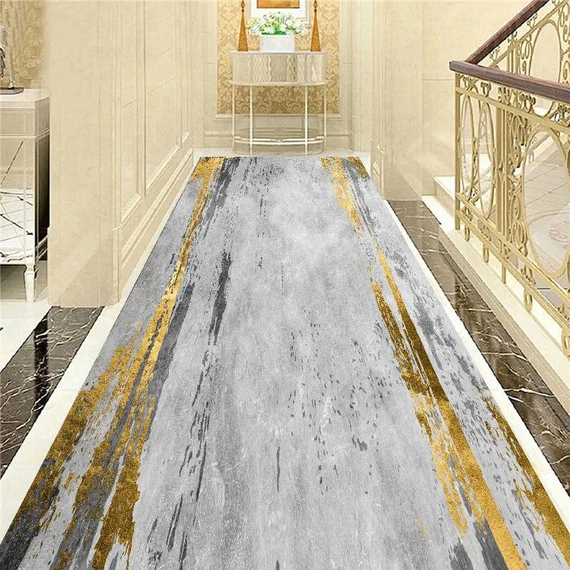 Hallway Stair Carpet Simple Corridor Carpet Long Hallway Area Rug Hotel Mall Wedding Hall Runners Floor Mat Kitchen Aisle Mat
