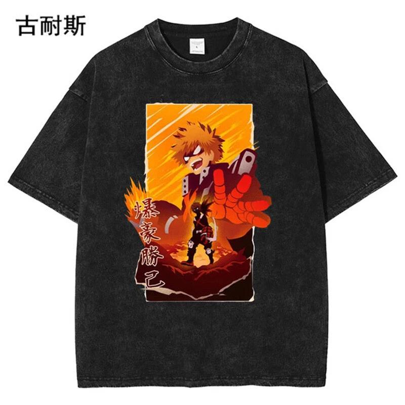 

My Hero Academia anime manga T-shirt shirt undershirt undershirt cotton Black 3XL