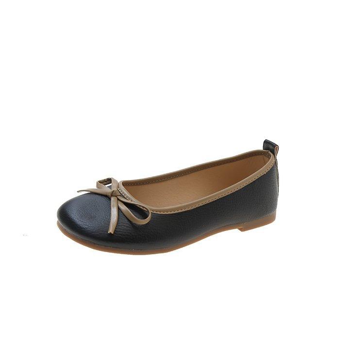 Fashion PU Leather Bow Ballet Flats Single Shoe Women's Candy Colored Bow Flats Soft Comfortable Women's Ballet Flats Loafers