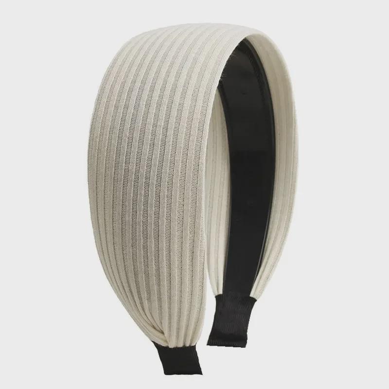 Mori Girl din țesătură coreeană Bentita cu boruri largi pentru femei - Accesoriu pentru păr de culoare uni