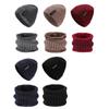 Winter Männer Strickmütze Schal Kit Outdoor Dicken Gehörschutz Zweiteilige Warme Mütze Hülsenkappe Skullies Beanies