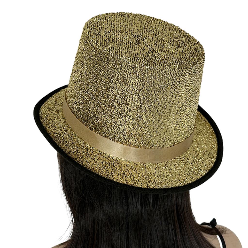 Blingbling Fedora Glitzer Hut mit kurzer Krempe für Damen Herren Foto-Requisiten Western Fedora für Parade-Shows Unisex-Trageweise