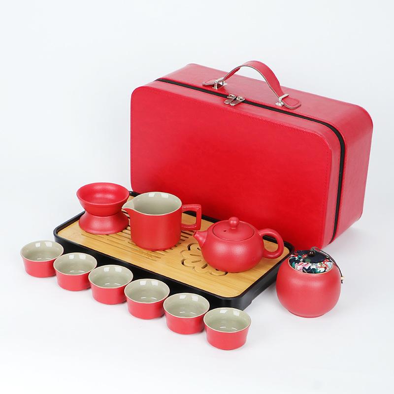 Ceramic Teapot Kung Fu Tea Set 2024 New Home Living Room Tea Office Guest Feeling Light Luxury
