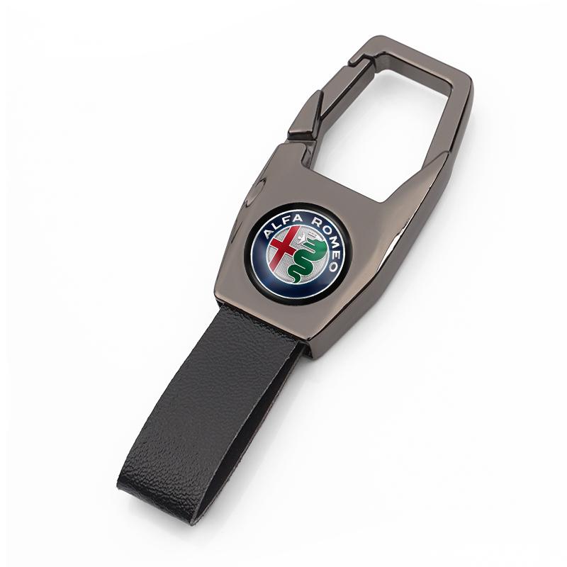 

For Alfa Romeo Zinc Alloy Car Key Chain Boutique Keychain Keyring Pendant Car Interior For Alfa Romeo 4C 159 166 Spider Giulia 1
