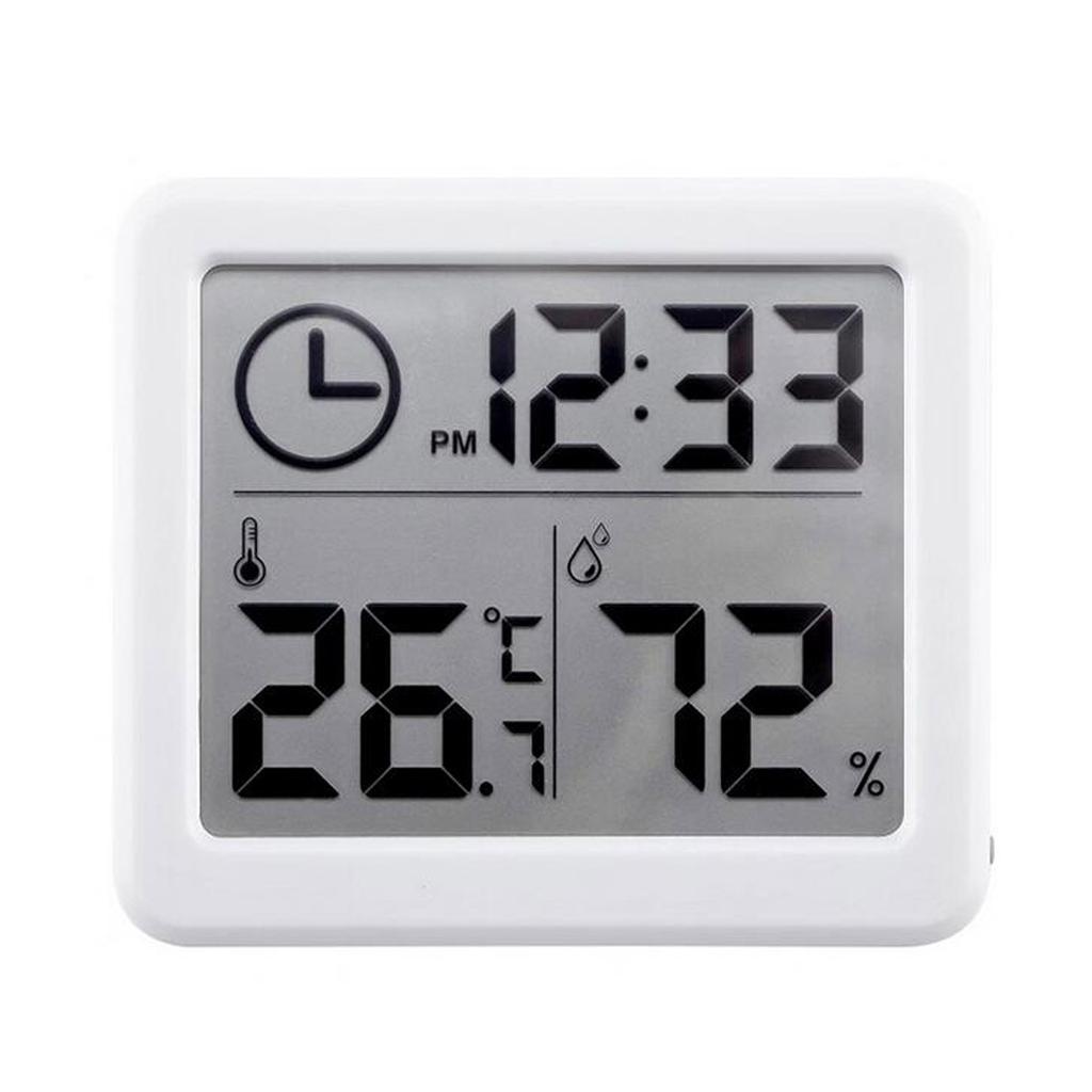 Digital LCD Hygrometer Feuchtigkeitsmesser Zimmer Innen Temperatur Uhr