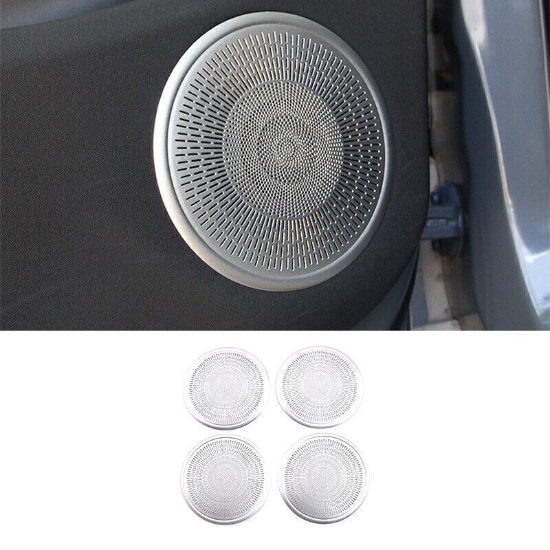 For Range Rover Evoque - Silver Aluminum Inner Door Speaker Frame Cover