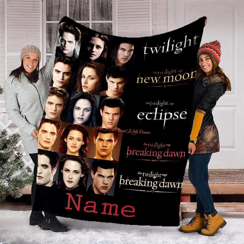 Personalized Custom Name Blanket - The Twilight Saga Print Design,Blanket for Sofa,Bed,Travel,Camping - Soft and Warm, Great Gift