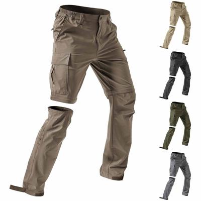 Detachable Sports And Leisure Multi Pocket Workwear Shorts, Loose Outdoor Casual Long Pants, Cropped Pants