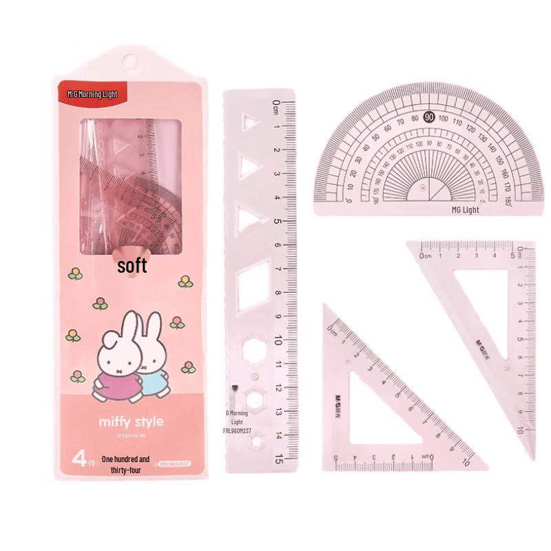 M&G 4-Piece Geometry Ruler Set