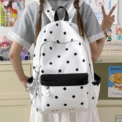 Schoolbag Korean Ins Classic Polka Dot Print Student Party Backpack Gentle Retro Girly Atmosphere Travel Backpack