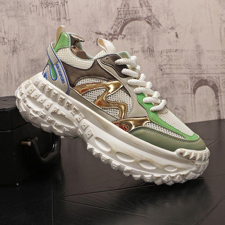 

Стара підошва, татові кросівки, товста підошва, приховане збільшення зросту, сітка, дихаючі, модний тренд, чоловіче взуття, нішеве трендове взуття 44