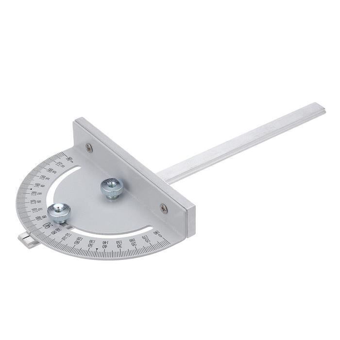 Rapporteur En Métal 180 Degrés Détecteur D'angle De Tête Ronde Pour Le Dessin De Menuiserie