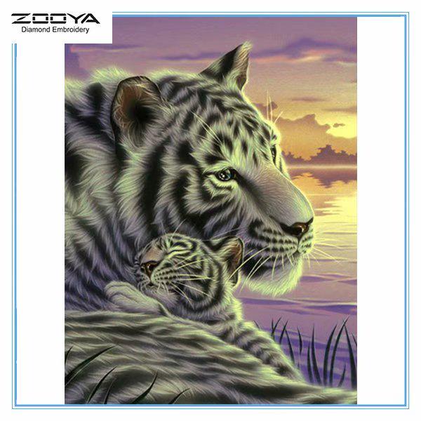 

ZOOYA DIY 3D Алмазная вышивка крестом домашний декор Тигр для матери и ребенка