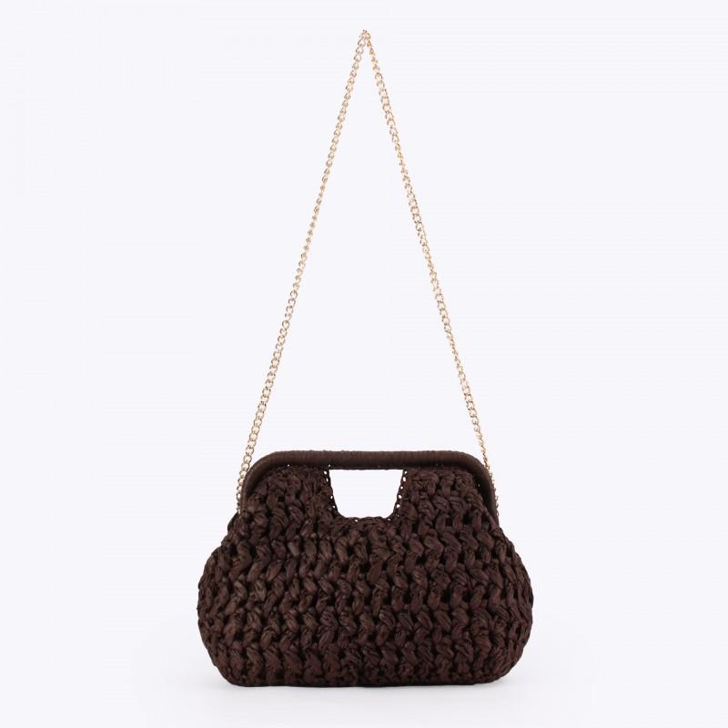 

Hand-knitted Handbag Women With High-quality Texture Beach Vacation Single Shoulder темно-фіолетовий колір