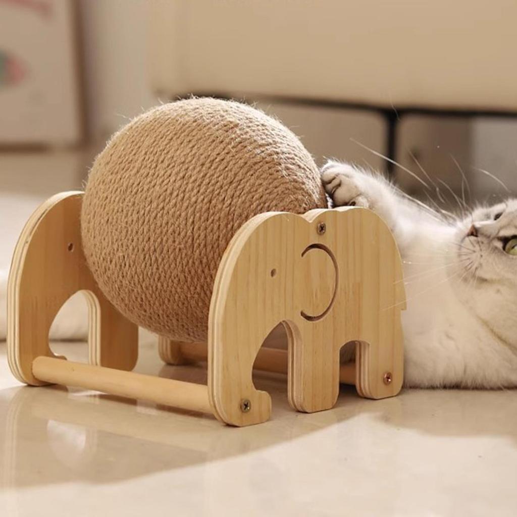 Rabbit Scratching Ball Portable Scratch Board Sisal Rope Bunny Claw Scratcher for Bunnies Kitty Chinchilla Small Animals Rabbits