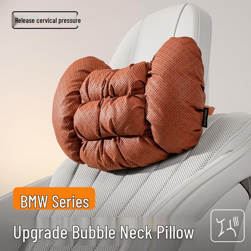 BMW Headrest Neck & Lumbar Support Pillow for New Car Models: 3 Series, 5 Series, X1, X3, X5, I3