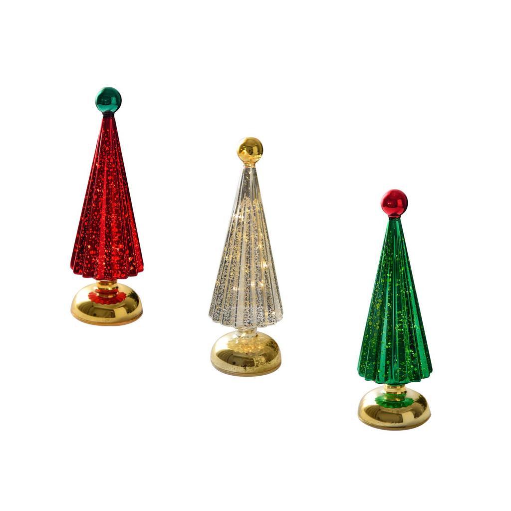 Christmas Tree Light Ornament Xmas Ornament Lighted Statue Festive Creative