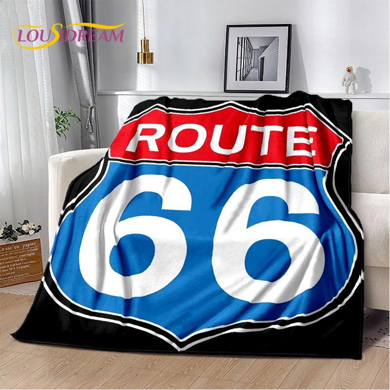 Retro Amerika Historische Route 66,Mother Road,mãe Estrada Deken,Zachte Worpdeken voor Thuis Slaapkamer Bed Sofa Picknick Kind Cadeau