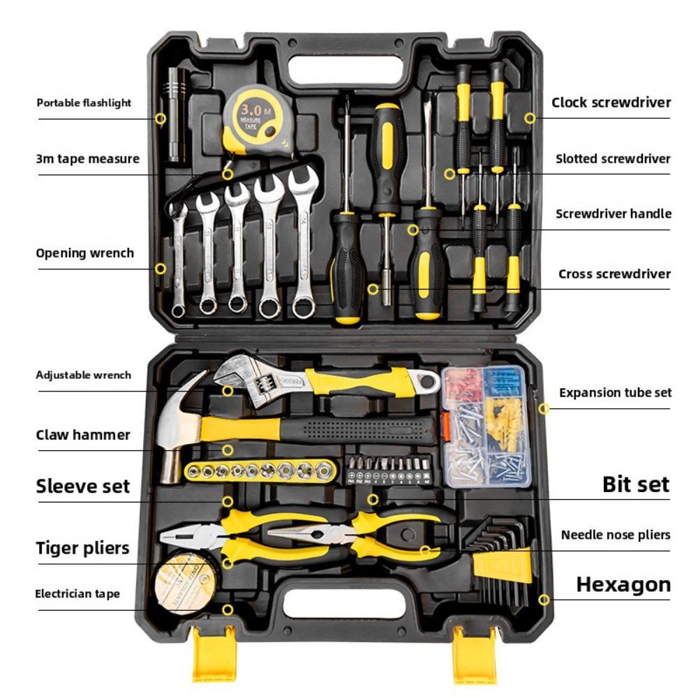 Hardware Tool Set, Combination Set, Toolbox, on-board Tool Kit, Wrench, Screwdriver Gift.