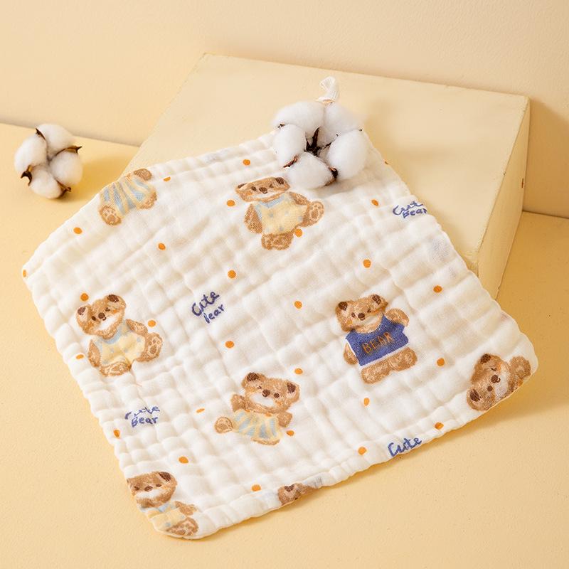 

Детская махровая салфетка из чистого хлопка - Мягкое мультяшное полотенце для лица младенца, слюнявчик, маленькое квадратное полотенце для новорожденного 30x30 cm