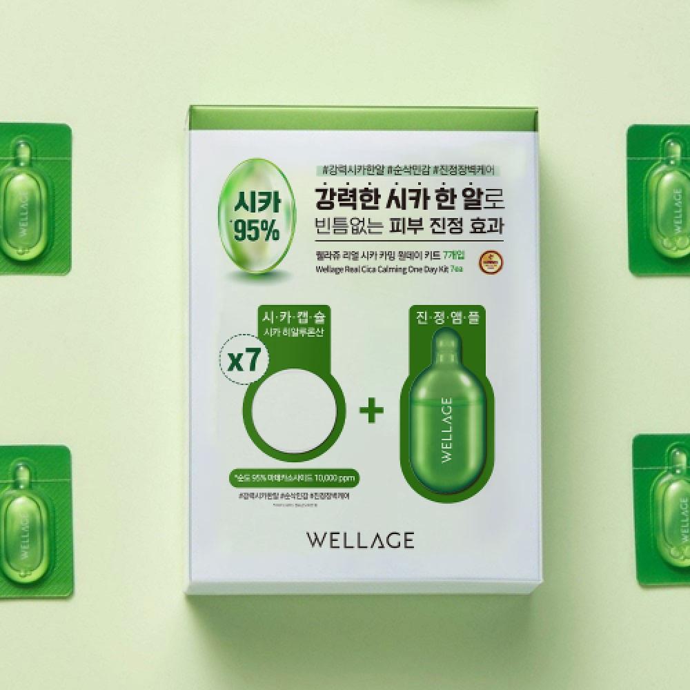 Wellage Real Cica Calming One Day Kit 7 Pcs NONE