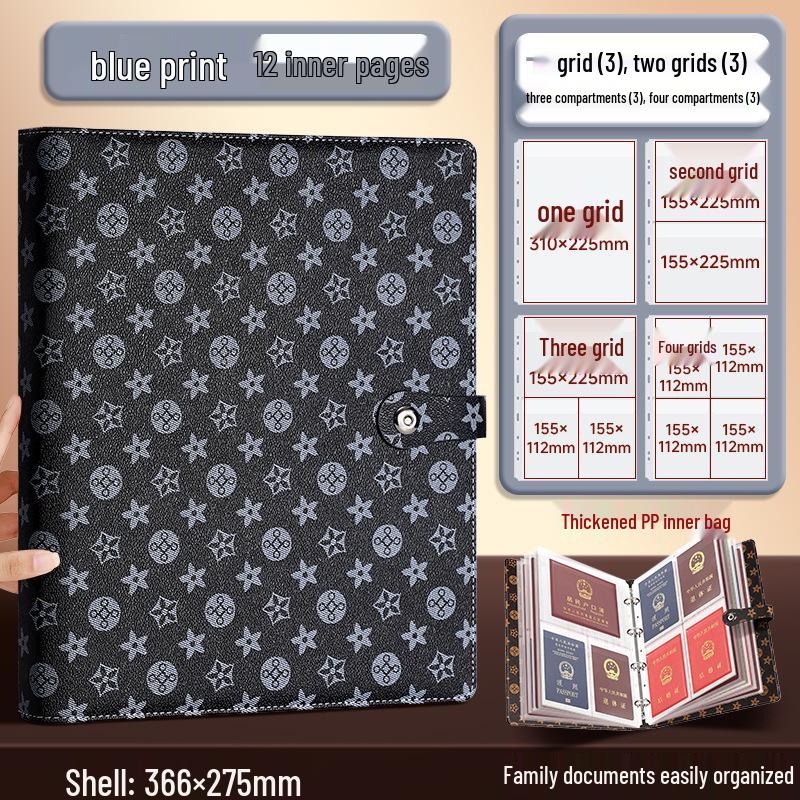 Magnetic Document Organizer: Baby Certificate & Family Card Holder with Protective Cover