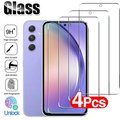 4PCS Screen Protector For Samsung A54 5G Tempered Glass For Samsung Galaxy A14 A34 A24 A13 A12 A11 A71 M14 M54 Protective Glass