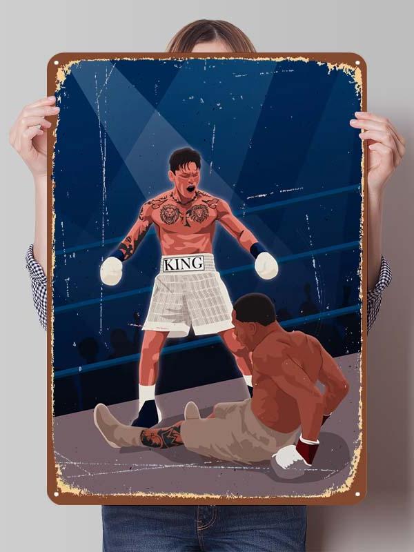 Ryan Garcia Boxer Metal Signs Aesthetic Room Decor Men Custom Boxing Poster Tin Plates for Man Cave Wall Art Vintage Metal Plate