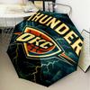 Thunder OKC Basketball Umbrella Folding umbrella, automatic umbrella 8-Frame for Travel, camping Use Gift for Halloween Christmas