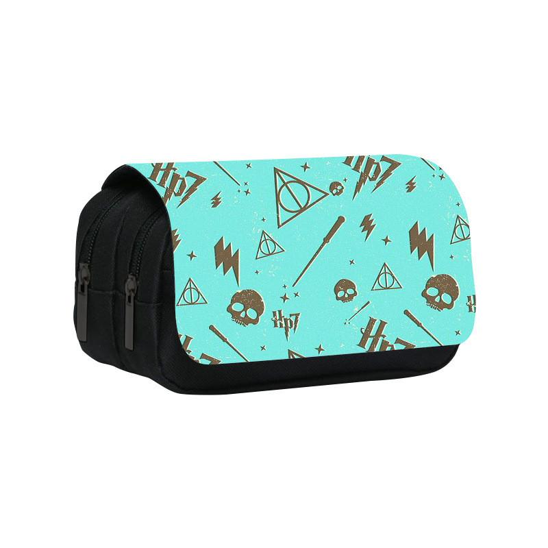 Harry Potter Pencil Case Cartoon Anime School Supplies Storage With Double Layer For Students