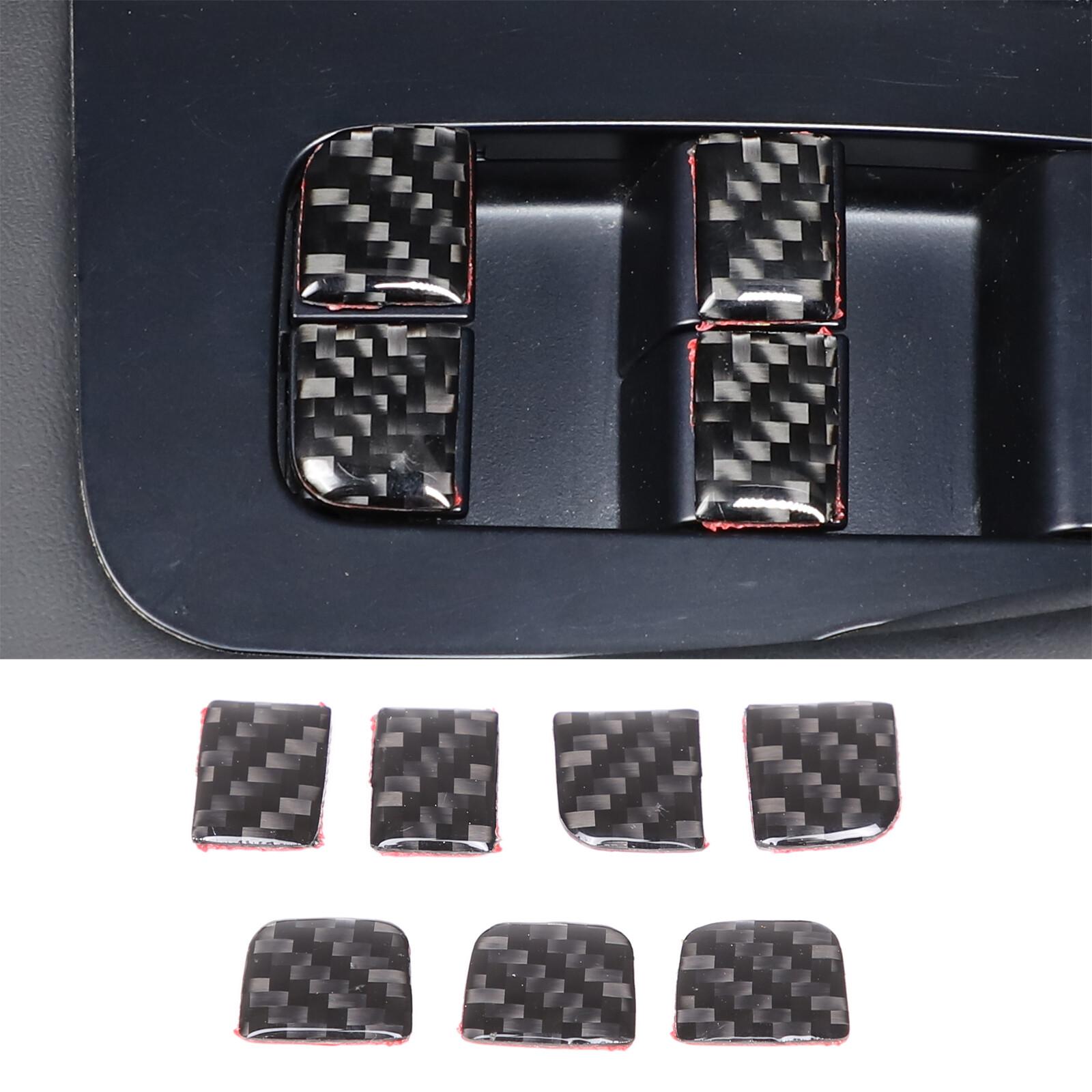 Carbon fiber Window Lift Switch Button Trim Sticker For Tesla Model 3 -24