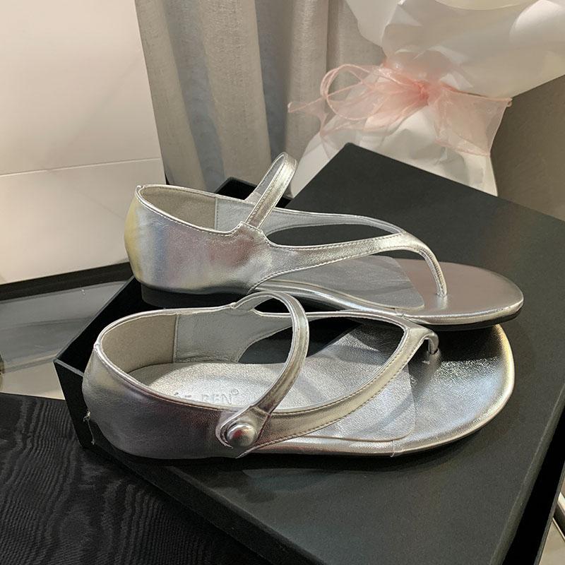 Fashion Spring Summer Beach Female Flip Flops Women Flats Sandals Shoes Shallow Fashion Square Toe Ladies Flats Sandals Shoes