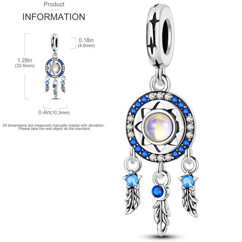 Charms Bead Copper Starlit Sky Moon Sun Earth Universe Charm Fit Bangle Bracelet Necklace Diy Jewelry