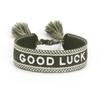 Handmade European Style Embroidered Love Bracelet with Tassels for Girls