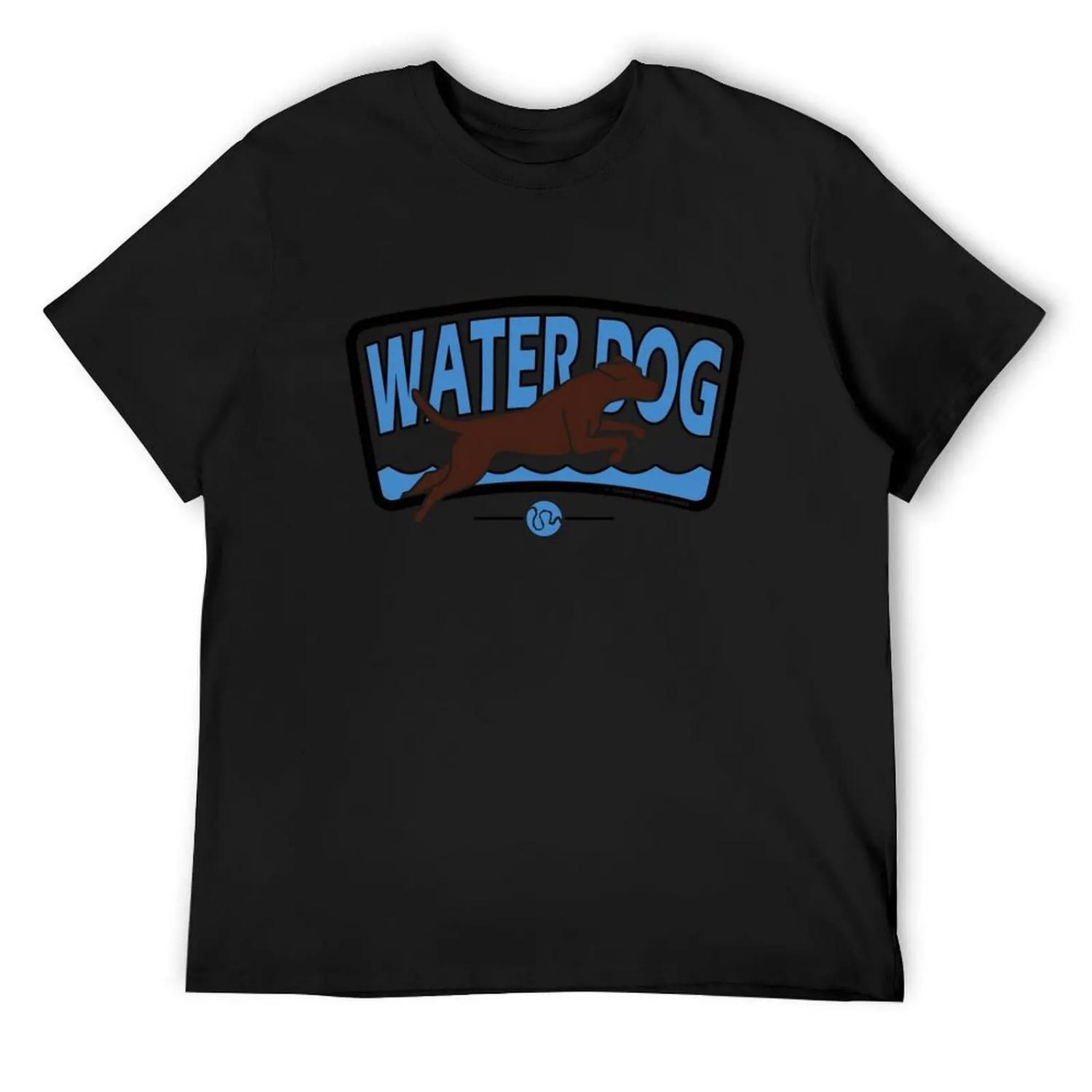 

Brown Water Dog with Black Border T-Shirt clothes summer tops valentines clothes mens t shirts casual stylish XXXXXL різнокольоровий