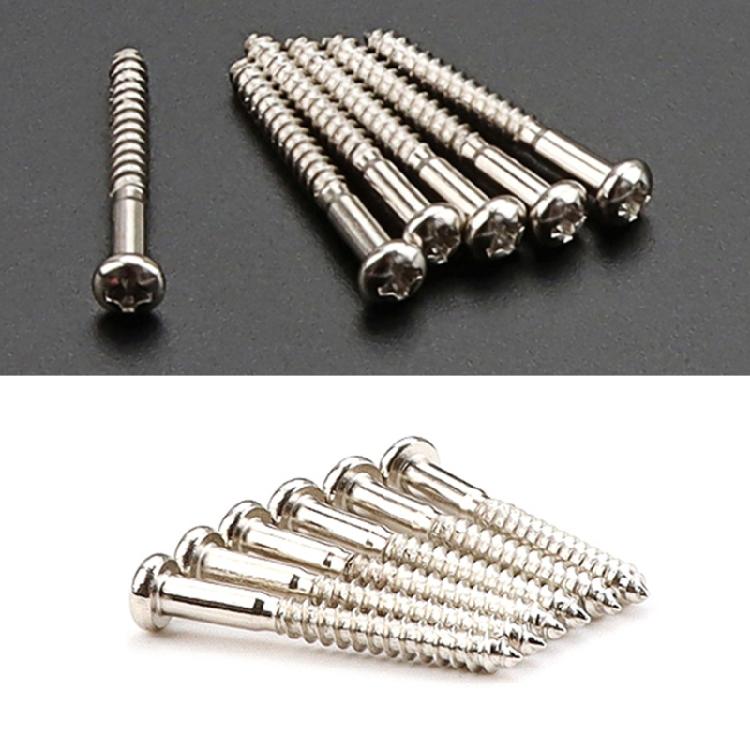 6Pcs/lot Metal Electric Guitar Accessories Screws Round Head Bridge Tail Screws