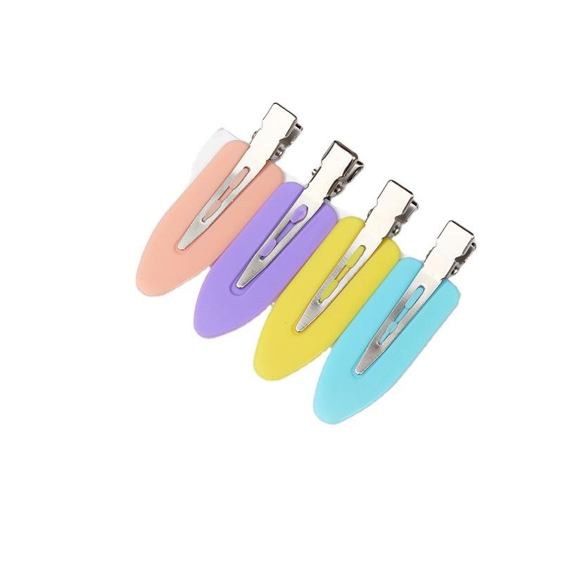 2/3/4 יחידות פשוט סאקורה ורוד קליפ שיער ללא תפרים סדין אצטט לנשים ללא כיפוף פוני קליפ סיכות ראש סיכות שיער כלי לעיצוב שיער