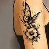 Stil Dominant Întunecat Personalizat Vânt Fluture Buchet Autocolant Tatuaj Autocolant Tatuaj Impermeabil Și De Lungă Durată