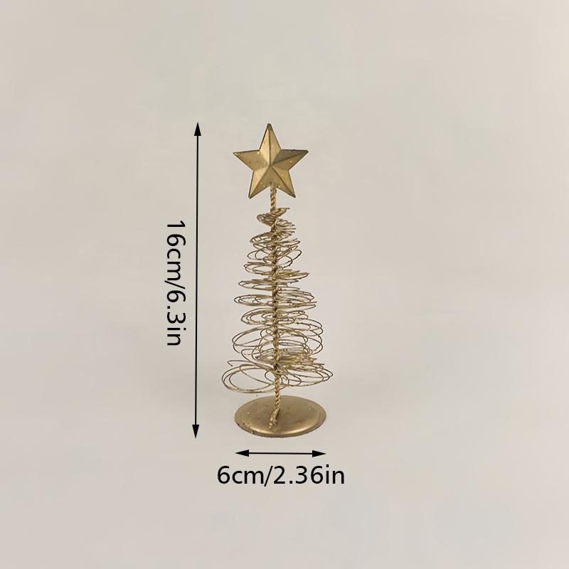 Christmas Mini Christmas Tree Minimalist Style Sculpture Nordic Style Top Star Design Gift Ornaments Xmas Atmosphere 16/19.5/20cm