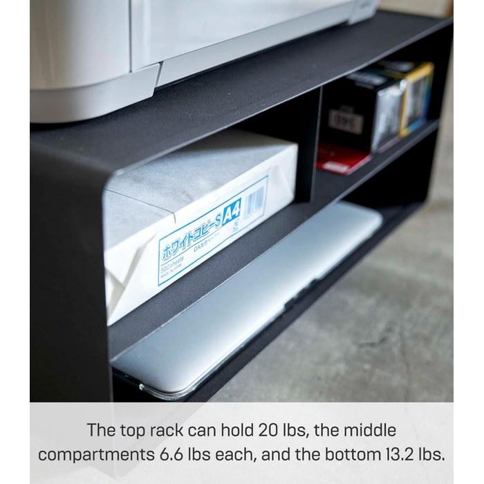 Yamazaki Two-Way Printer Storage Rack, Black, W48 X D37 X H19cm, Tower 4349