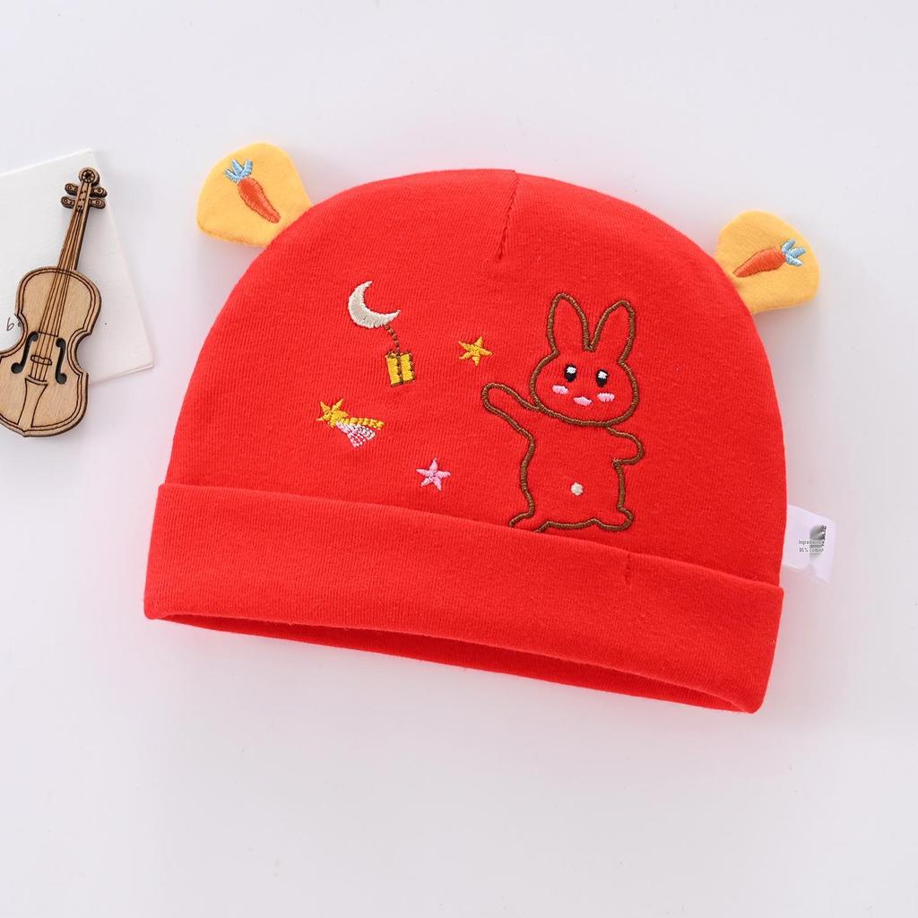 Newborn Vernix Cap Double Ear Baby Hat for 0-6 Months - Cute, Warm, Spring & Autumn