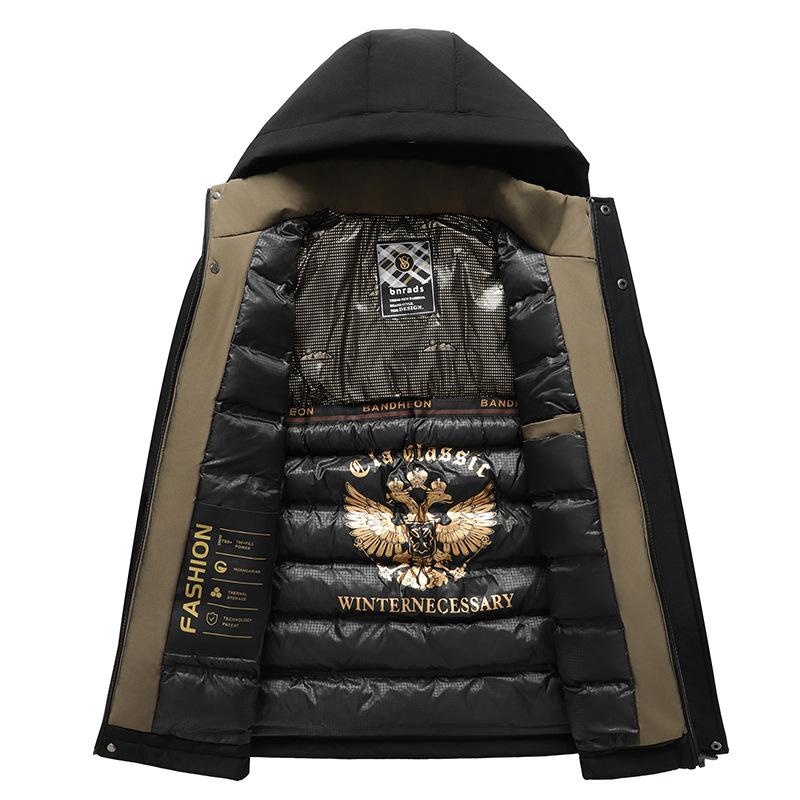 New Winter Style Plus Cotton Parka Daddy Suit Middle-aged Business Men's Jacket Plus Lint Cotton Jacket