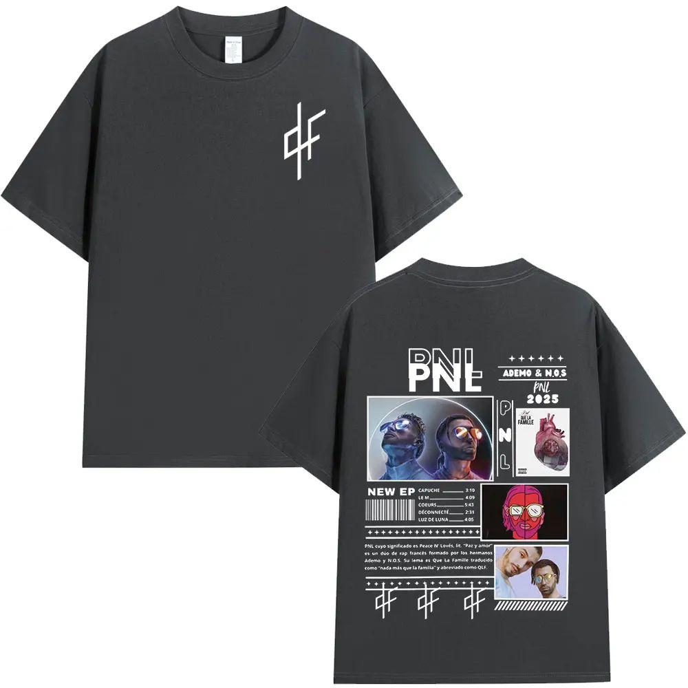 PNL Album Cantante Rap Francese Modello Stampato T-shirt Le Monde Chico T-shirt Estiva Hip Hop Moda Casual Street Wear Unisex