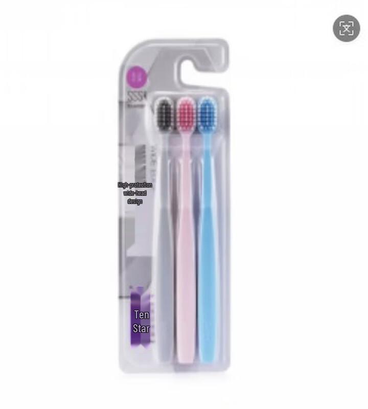

Shuke Wide-Head Soft Bristle Toothbrush (3-Pack)