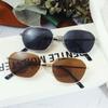 Irregular Hong Kong Style Retro Sunglasses Metal Glasses Men's and Women's Personalized Sunglasses Simple Tide UV Protection