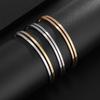 Double Layer Hollow Stainless Steel Opening Bracelet Fashionable Simple and Versatile Hand Friendly Color
